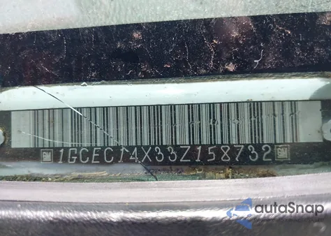 2003 Chevrolet Silverado 1500 Work Truck из США, поврежденный, VIN 1GCEC14X33Z158732